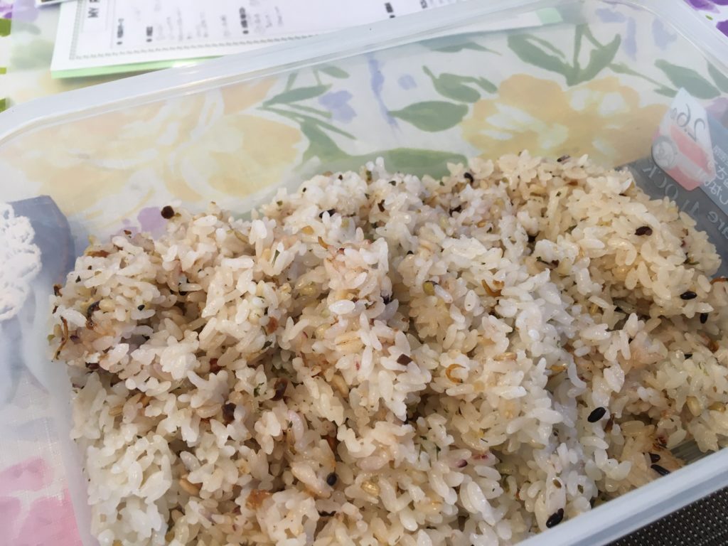 料理教室マンツーマン雑穀米ごはん