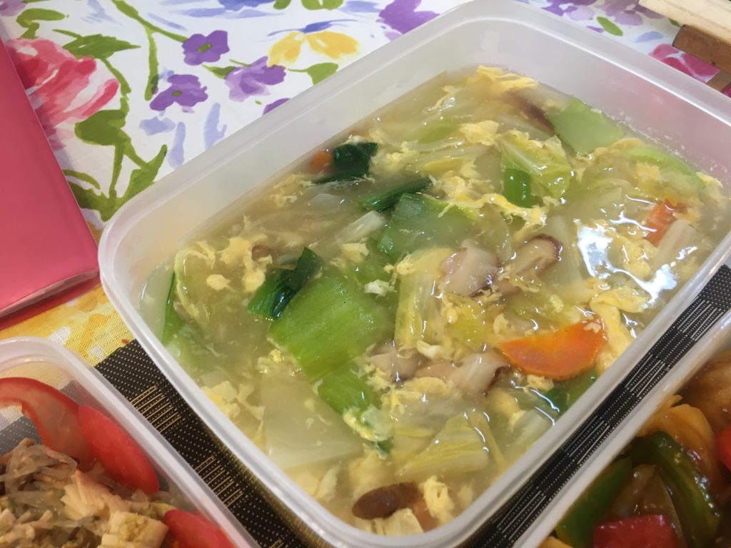 料理教室マンツーマン八宝菜風スープ