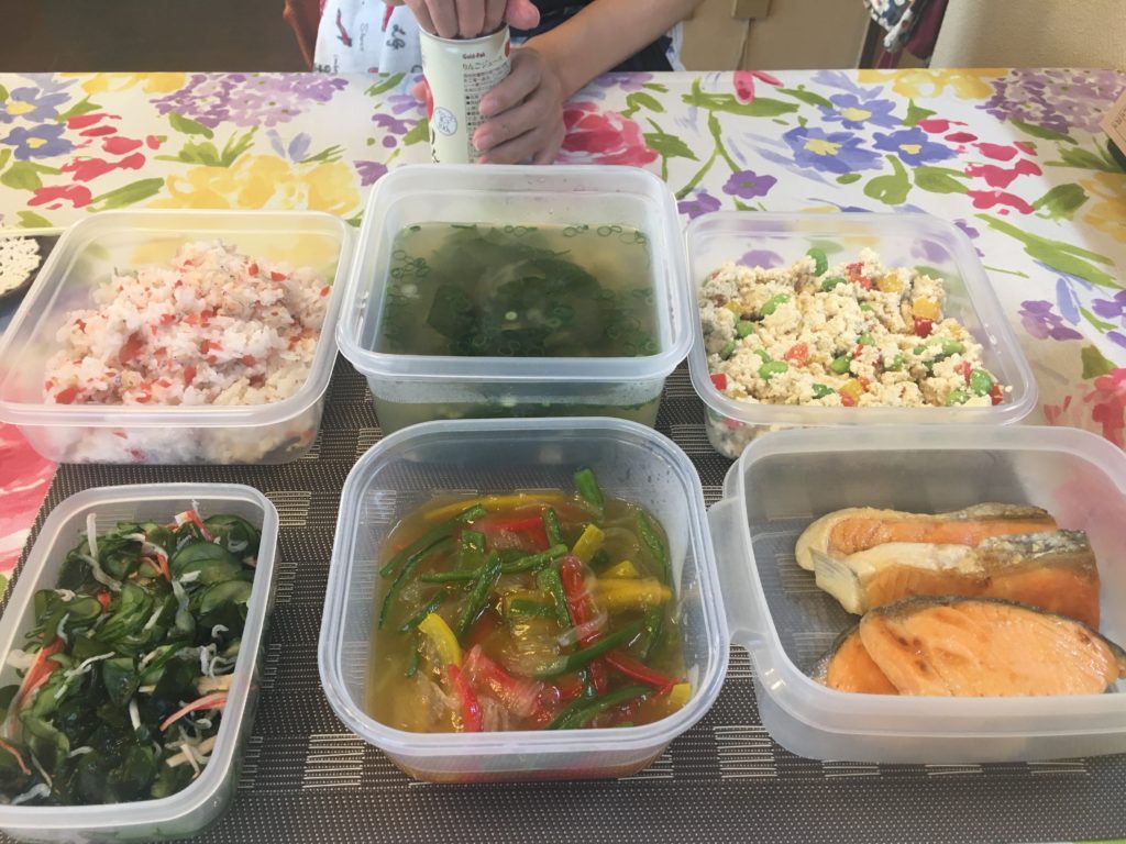 料理教室マンツーマン鮭カラフル野菜あんかけセット