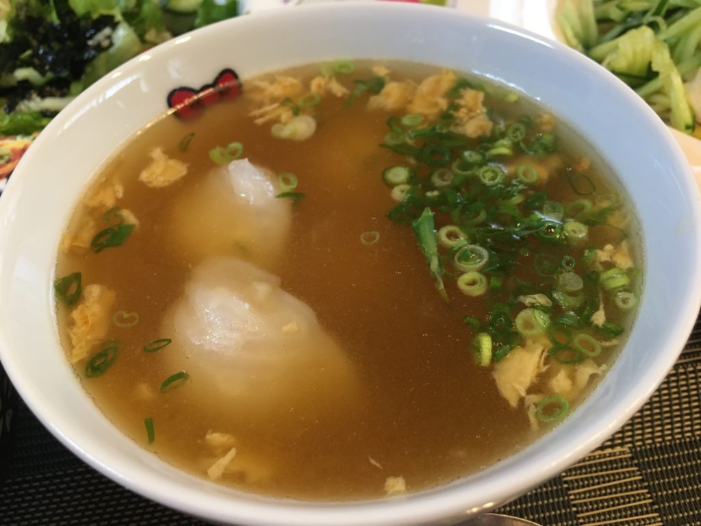 料理教室マンツーマンエビ餃子スープ