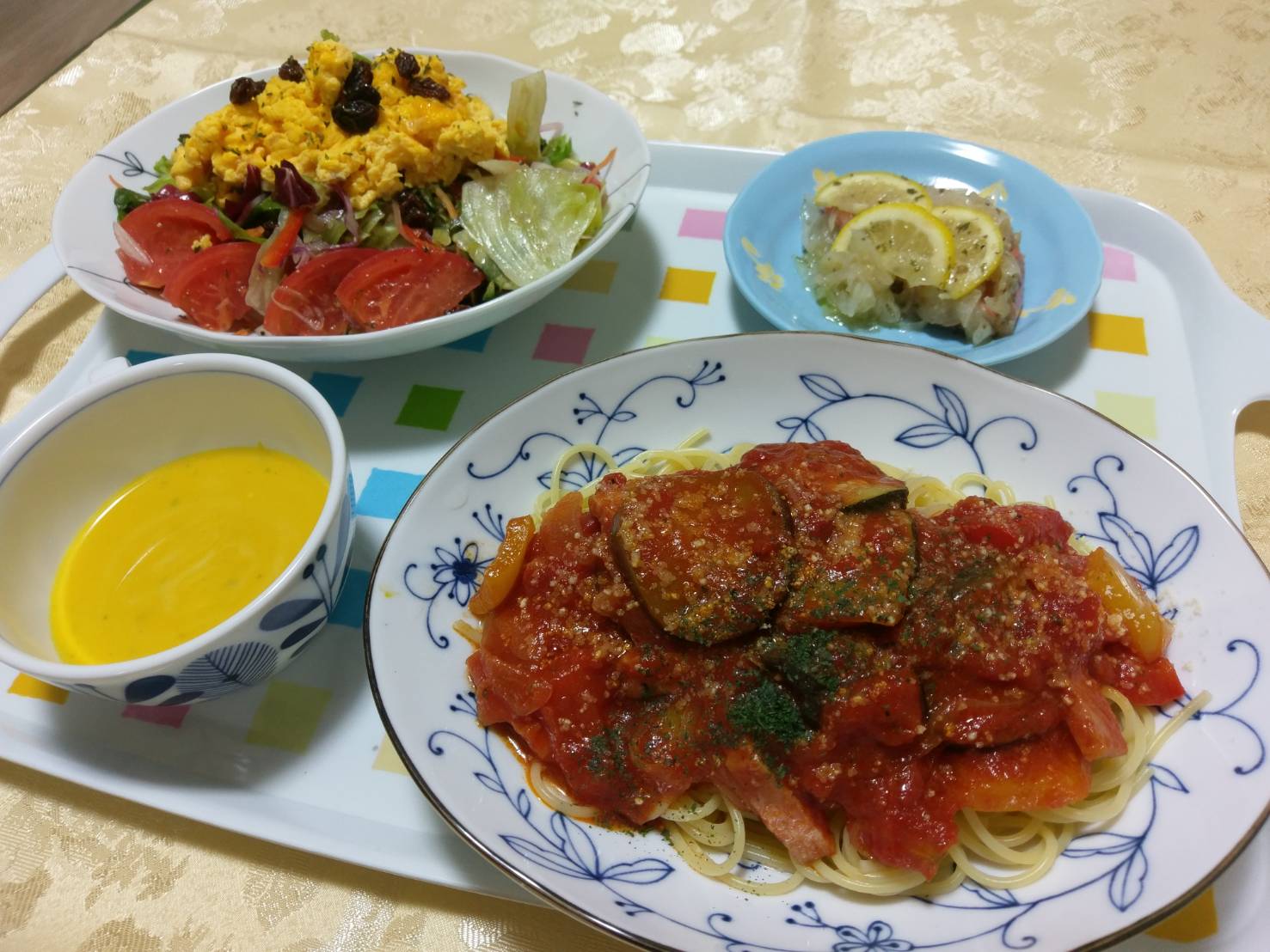 料理教室マンツーマン夏野菜トマトパスタセット