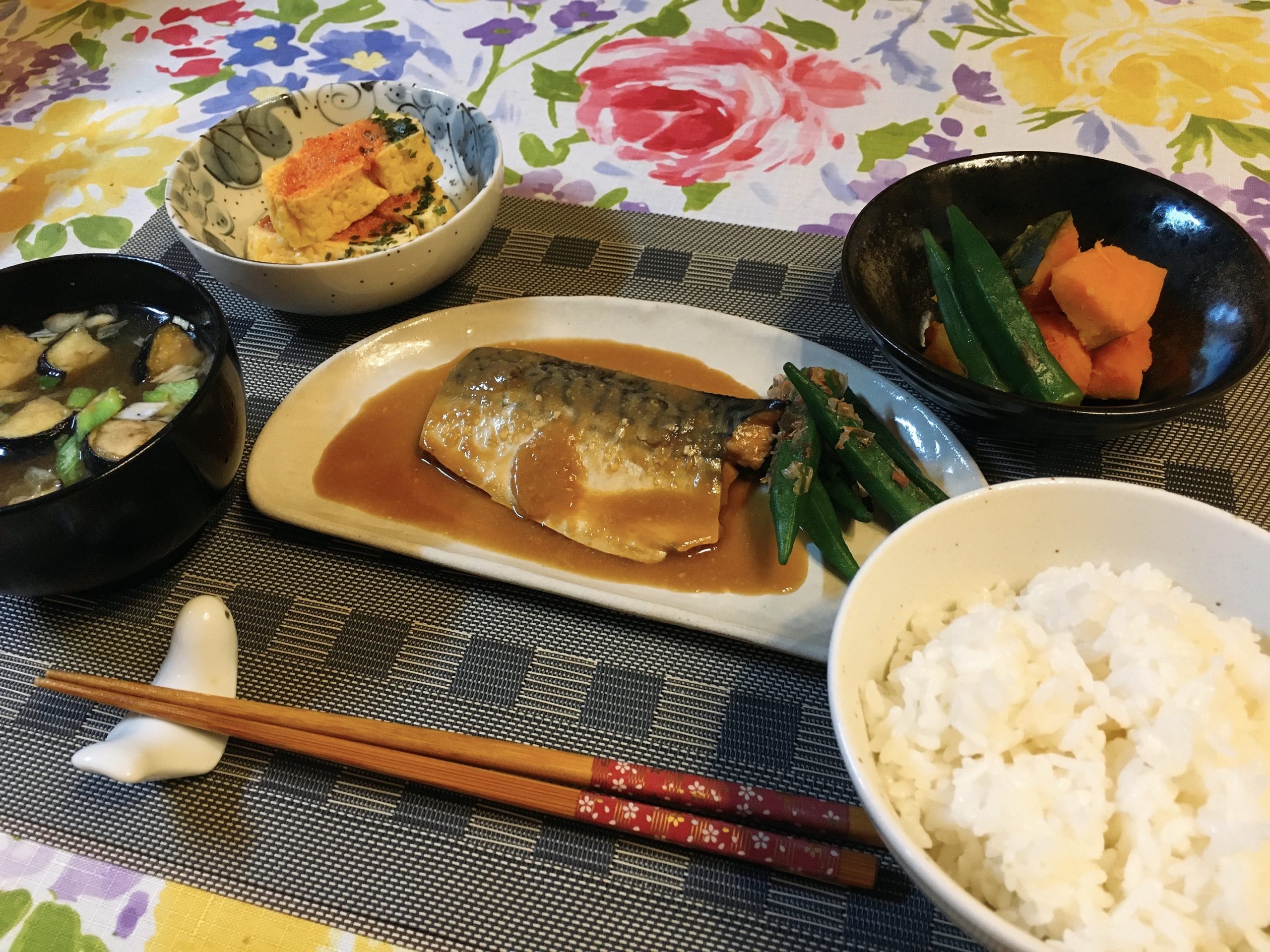 料理教室マンツーマンサバ味噌定食