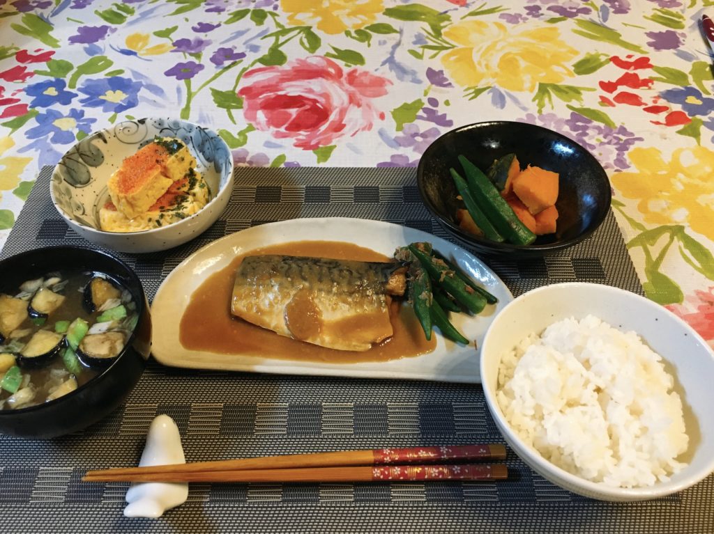 料理教室マンツーマン鯖味噌定食
