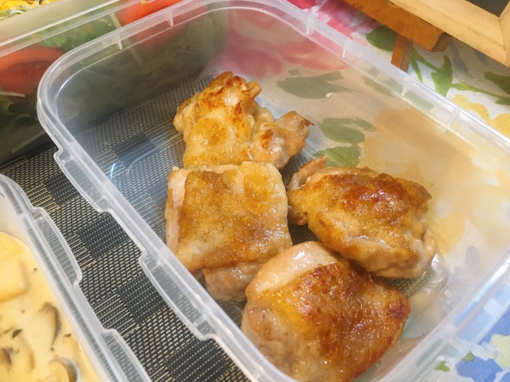 料理教室マンツーマン鶏ソテー