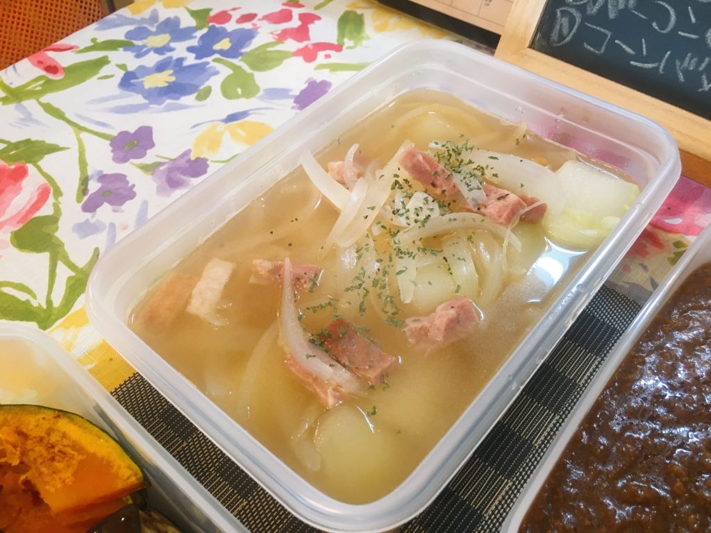 料理教室マンツーマン冬瓜のスープ