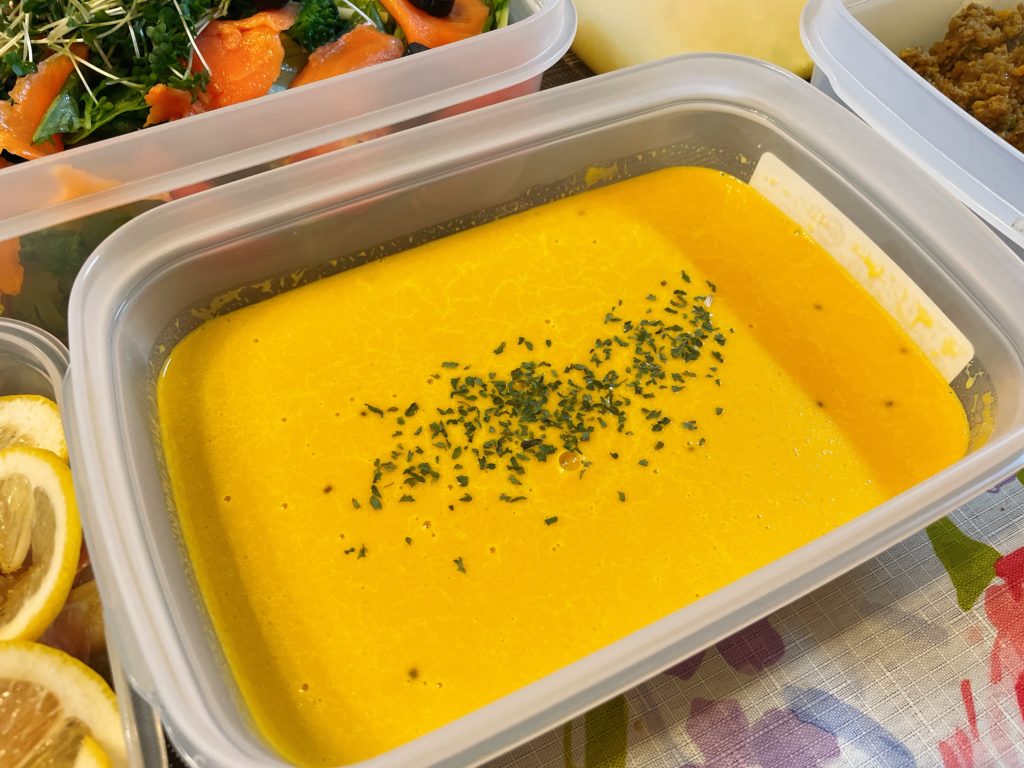 料理教室マンツーマンかぼちゃのスープ