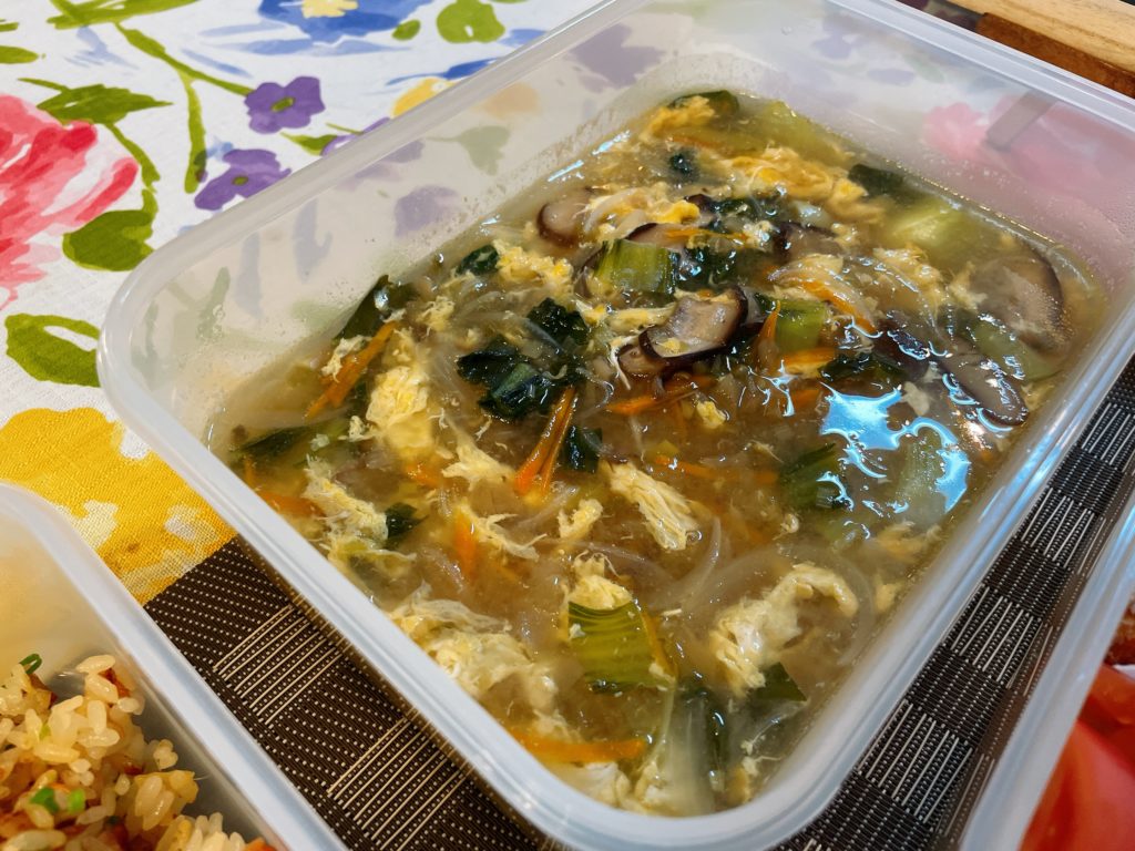 料理教室マンツーマンザーサイとお野菜の中華スープ