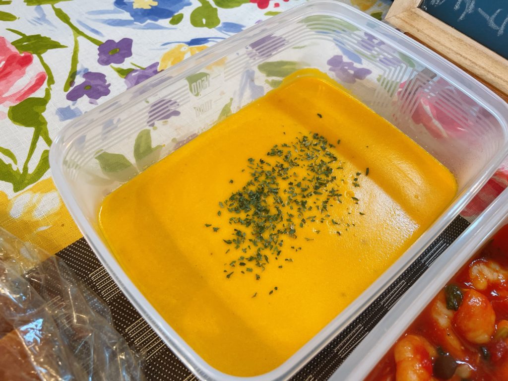 料理教室マンツーマンかぼちゃの冷製スープ
