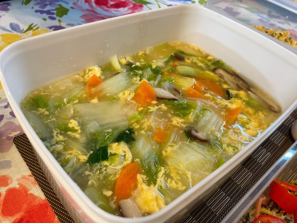料理教室マンツーマン八宝菜風スープ