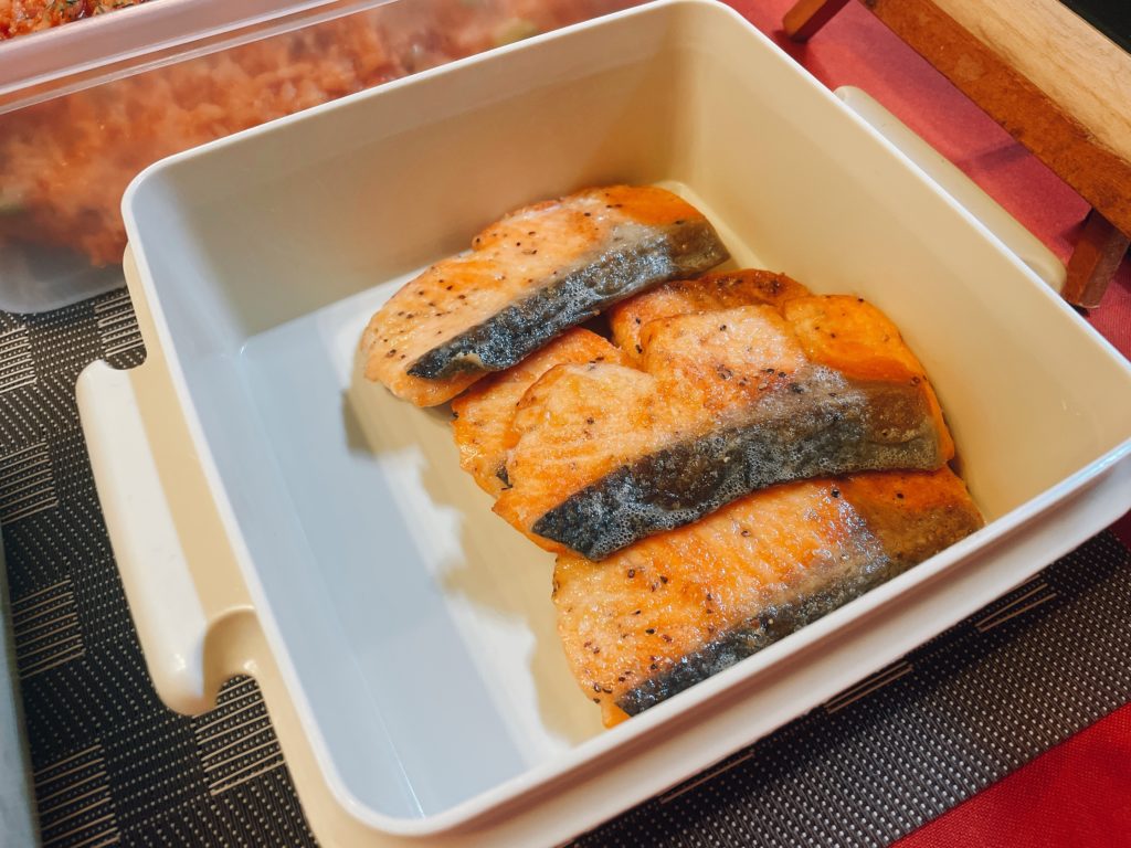 料理教室マンツーマン鮭ソテー