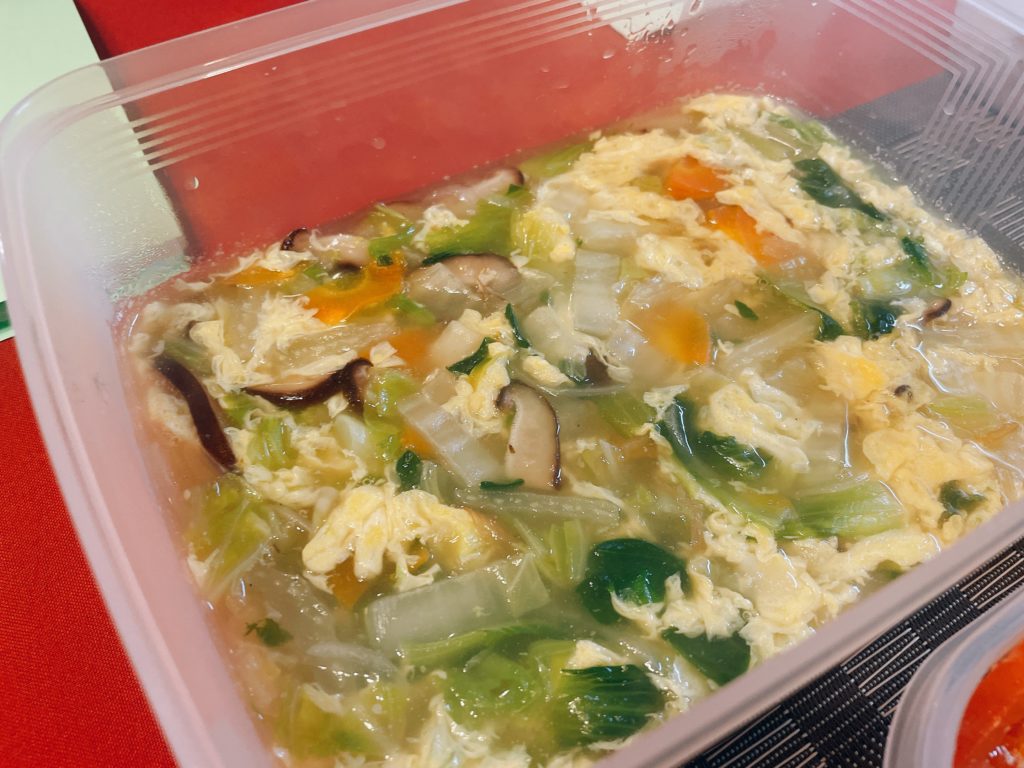 料理教室マンツーマンお野菜いっぱい中華スープ