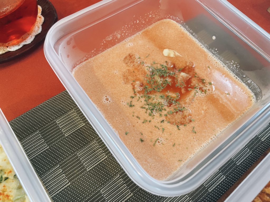 料理教室マンツーマントマトクリームスープ