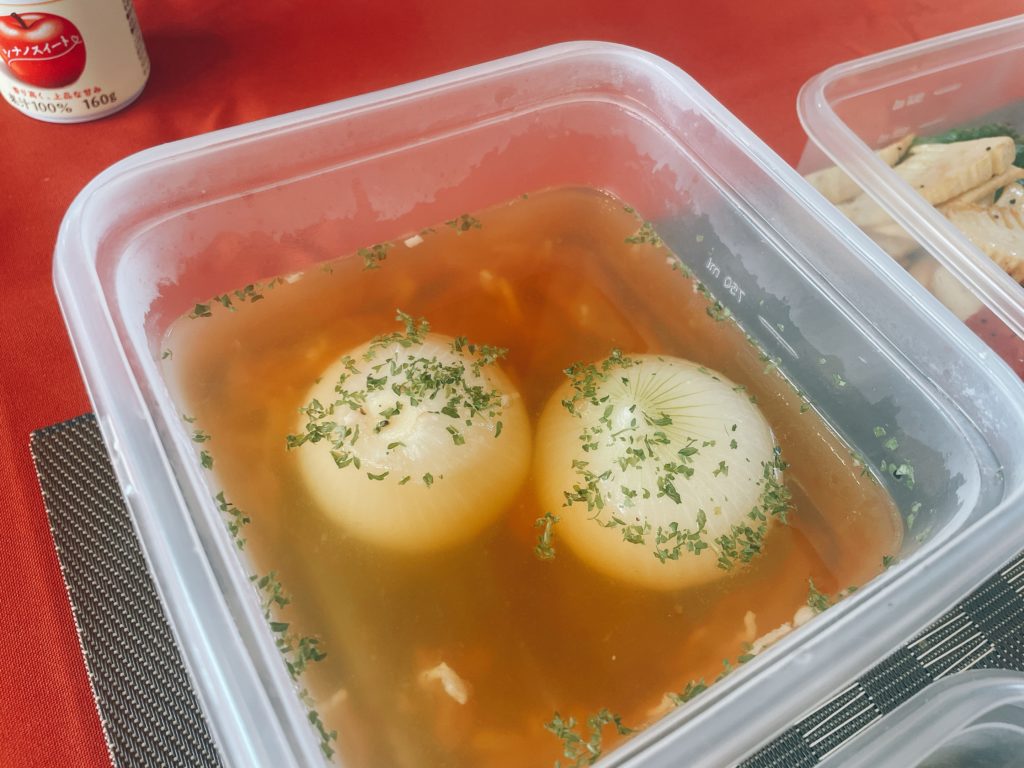 料理教室マンツーマン新玉スープ