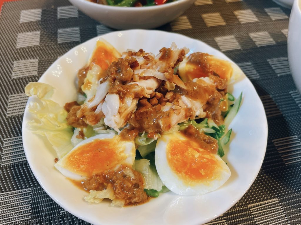 料理教室マンツーマンバンバンジー風サラダ