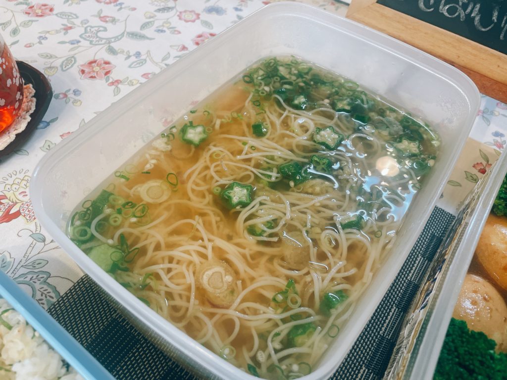 料理教室マンツーマン素麺お味噌汁