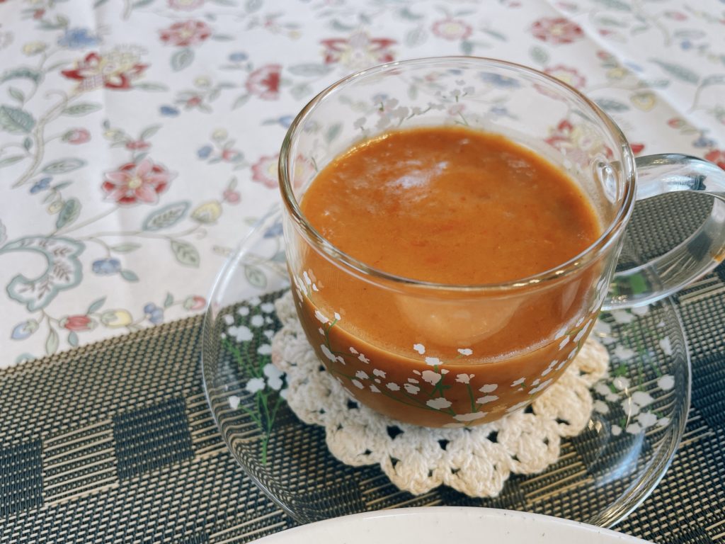 料理教室マンツーマンエビの冷たいスープ