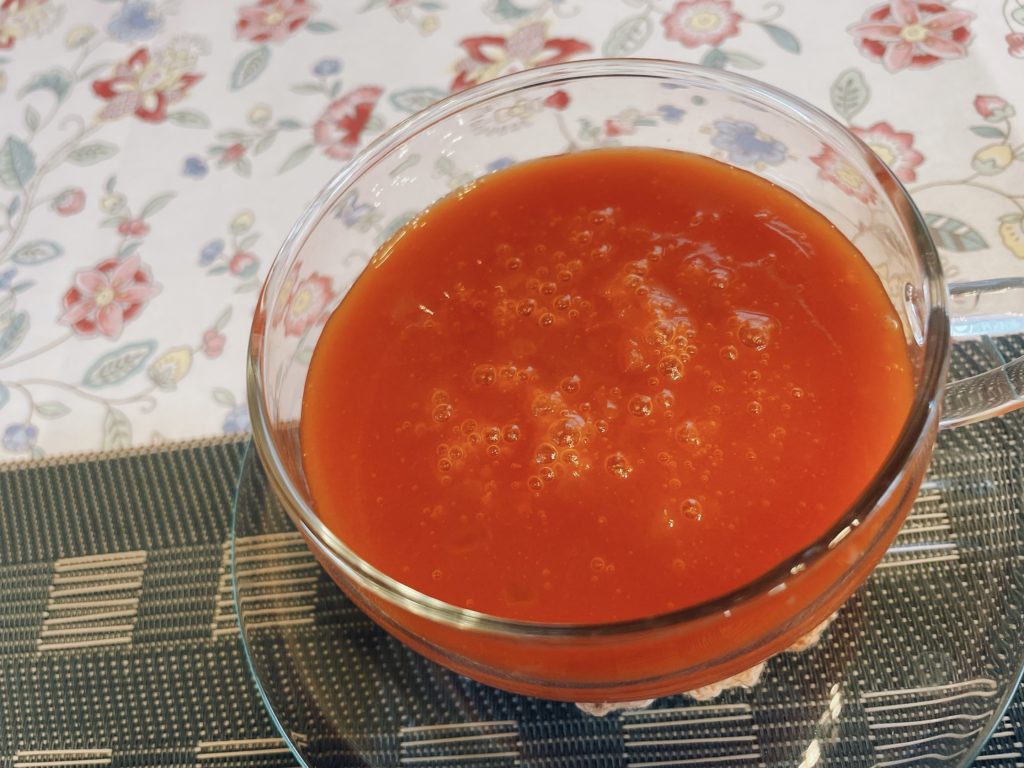 料理教室マンツーマントマトの冷たいスープ