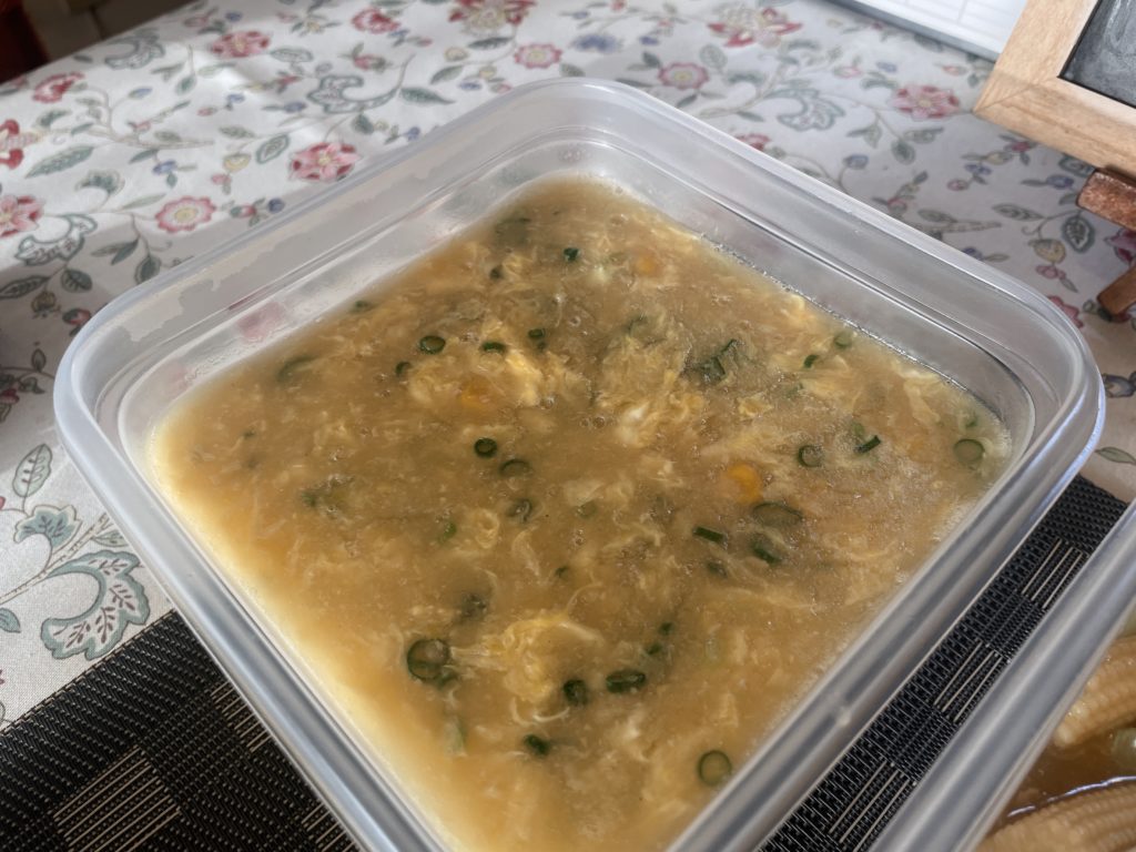 料理教室マンツーマン中華コーンスープ