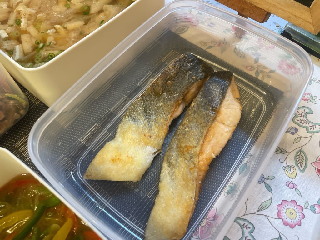 料理教室マンツーマン鮭