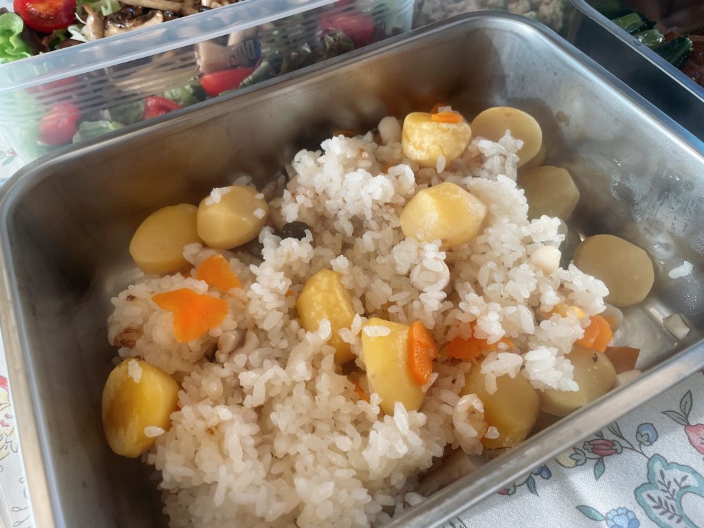 料理教室マンツーマン栗たきこみご飯