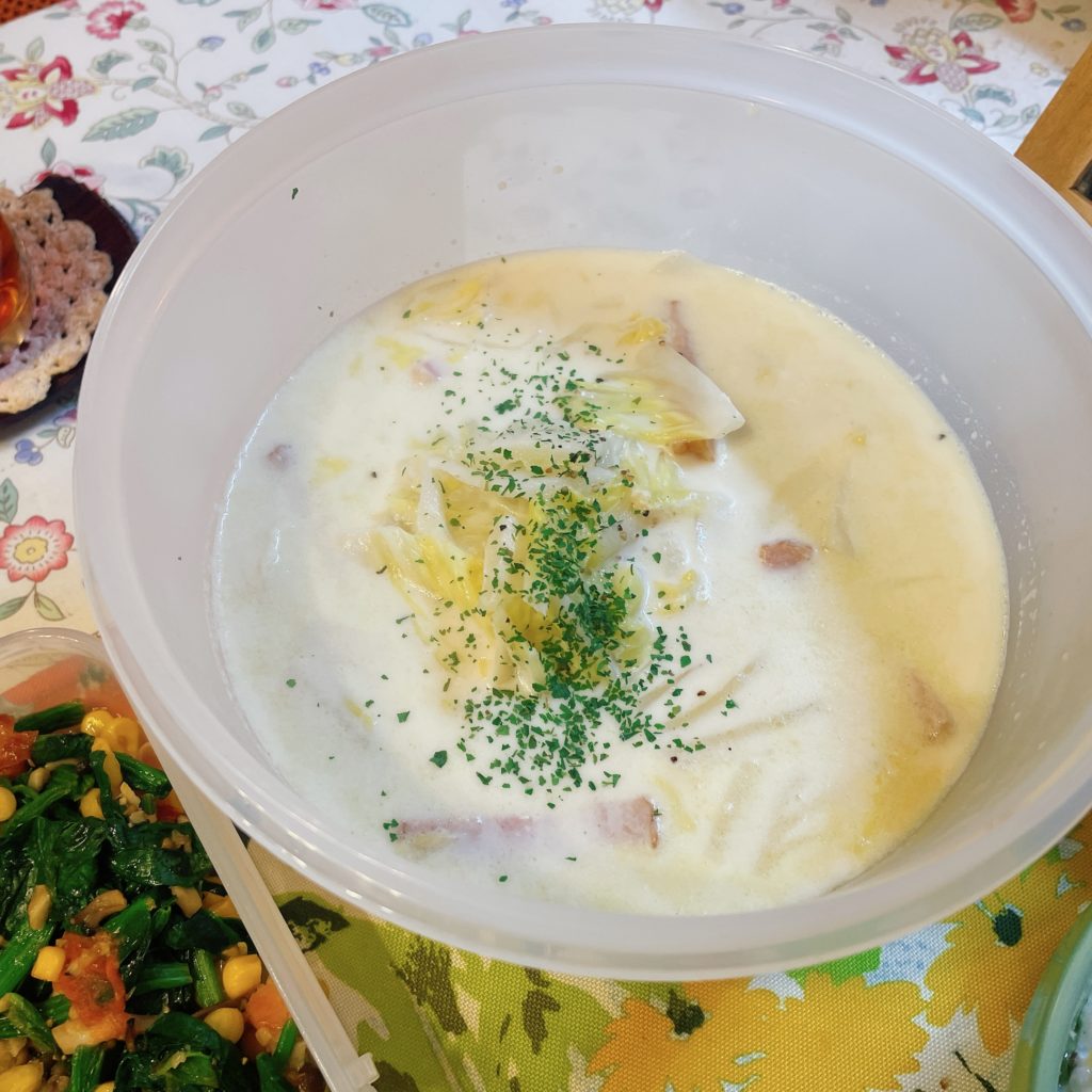 料理教室マンツーマン白菜スープ