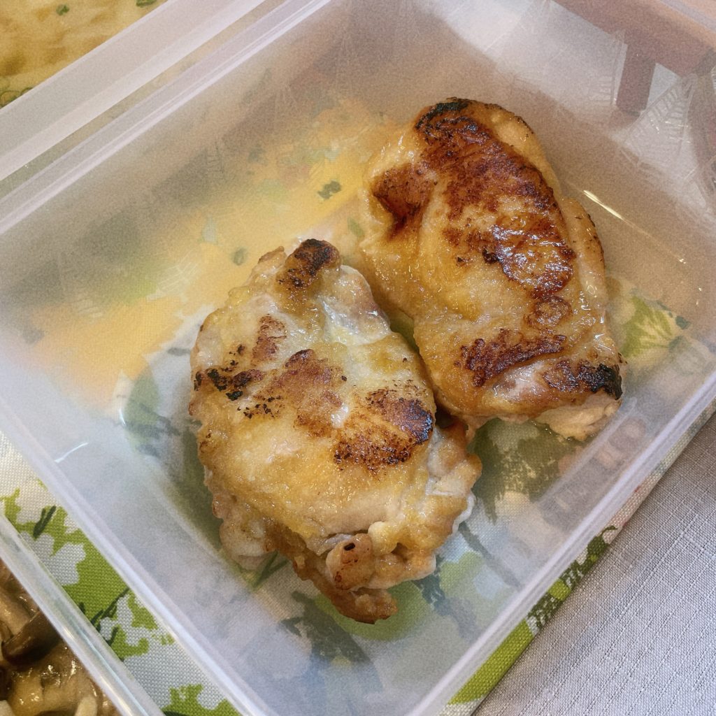 料理教室マンツーマン鶏モモステーキ