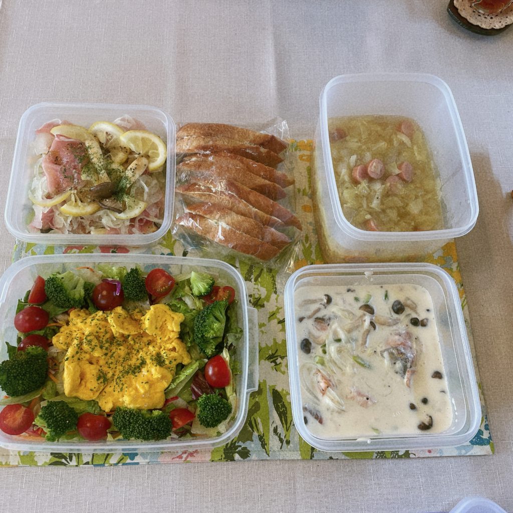 料理教室マンツーマンアスパラ鮭クリームパスタソースセット