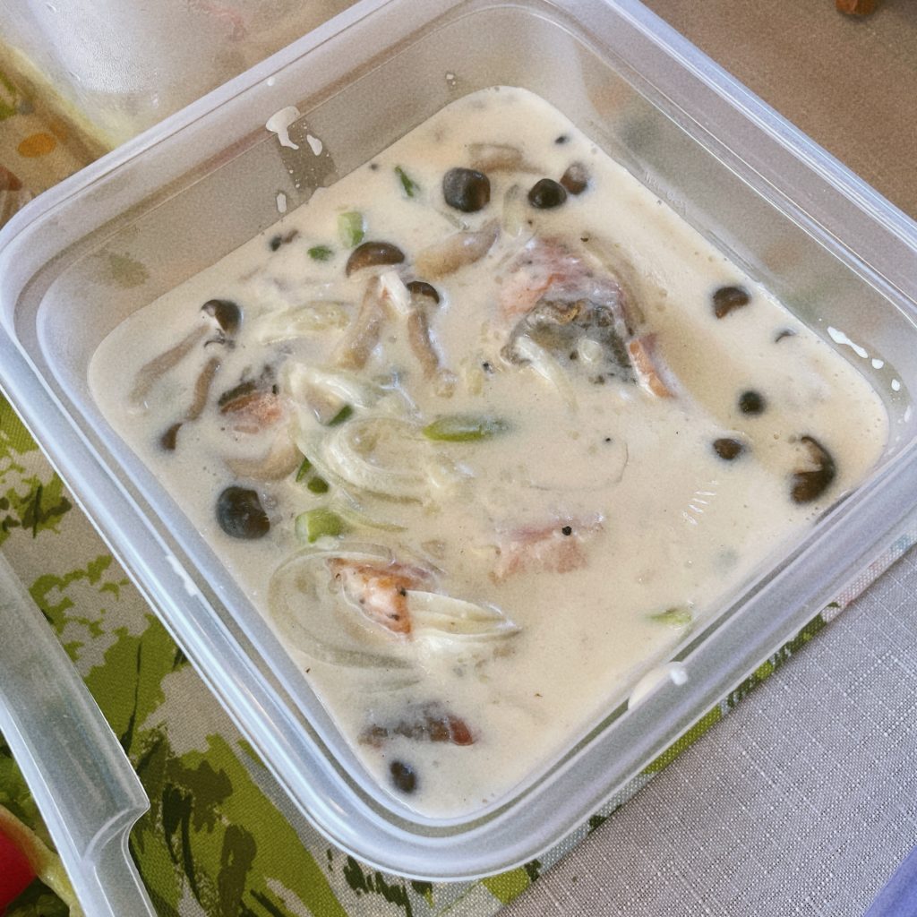 料理教室マンツーマンアスパラ鮭クリームパスタソース