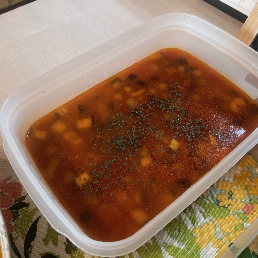 料理教室マンツーマン野菜トマトスープ