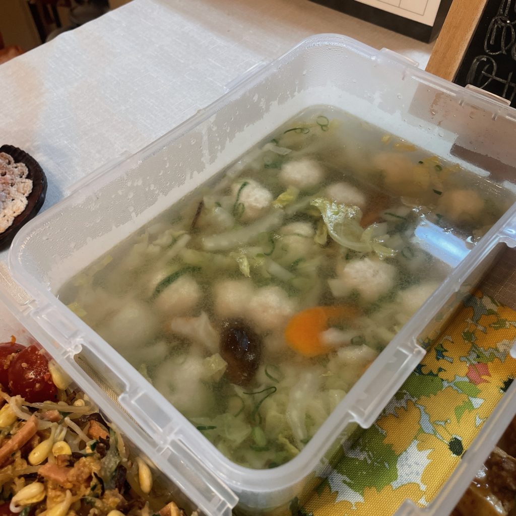 料理教室マンツーマン鶏団子スープ