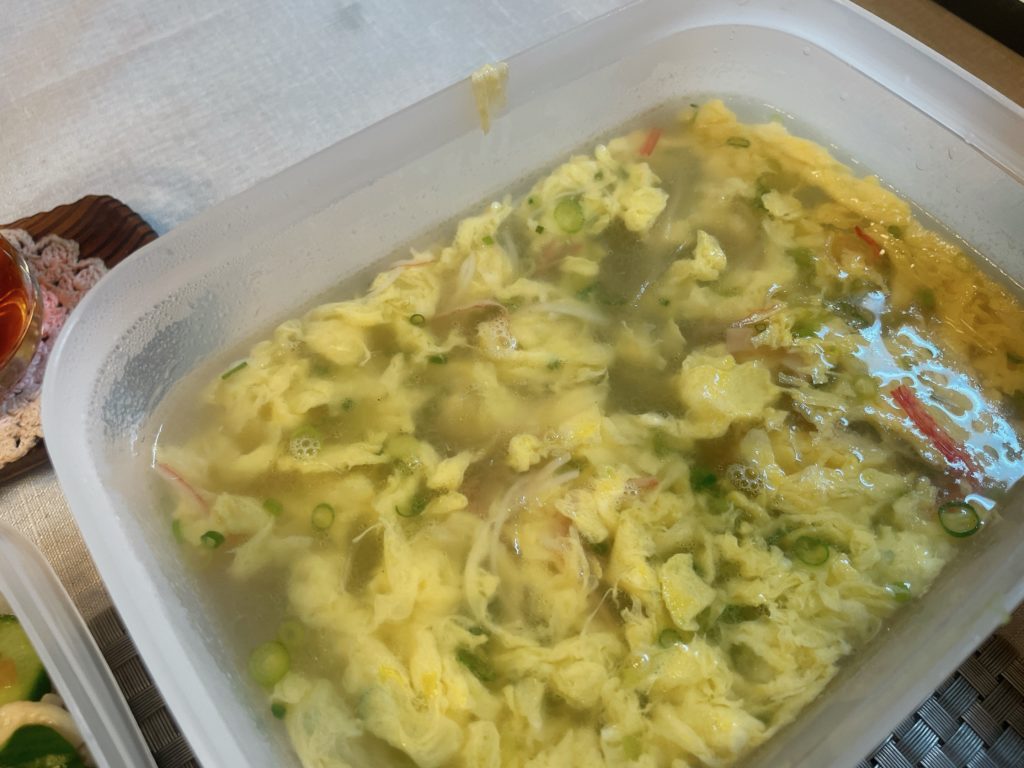 料理教室マンツーマン春雨卵スープ