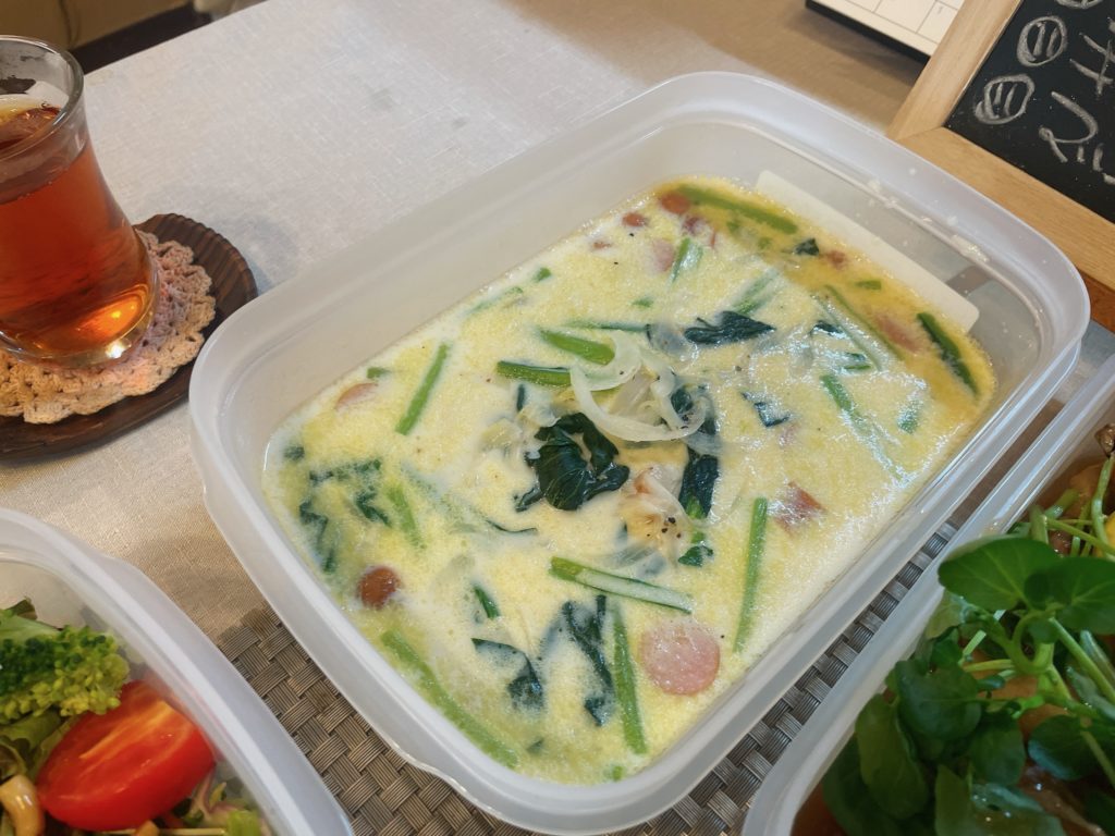 料理教室マンツーマン豆乳スープ