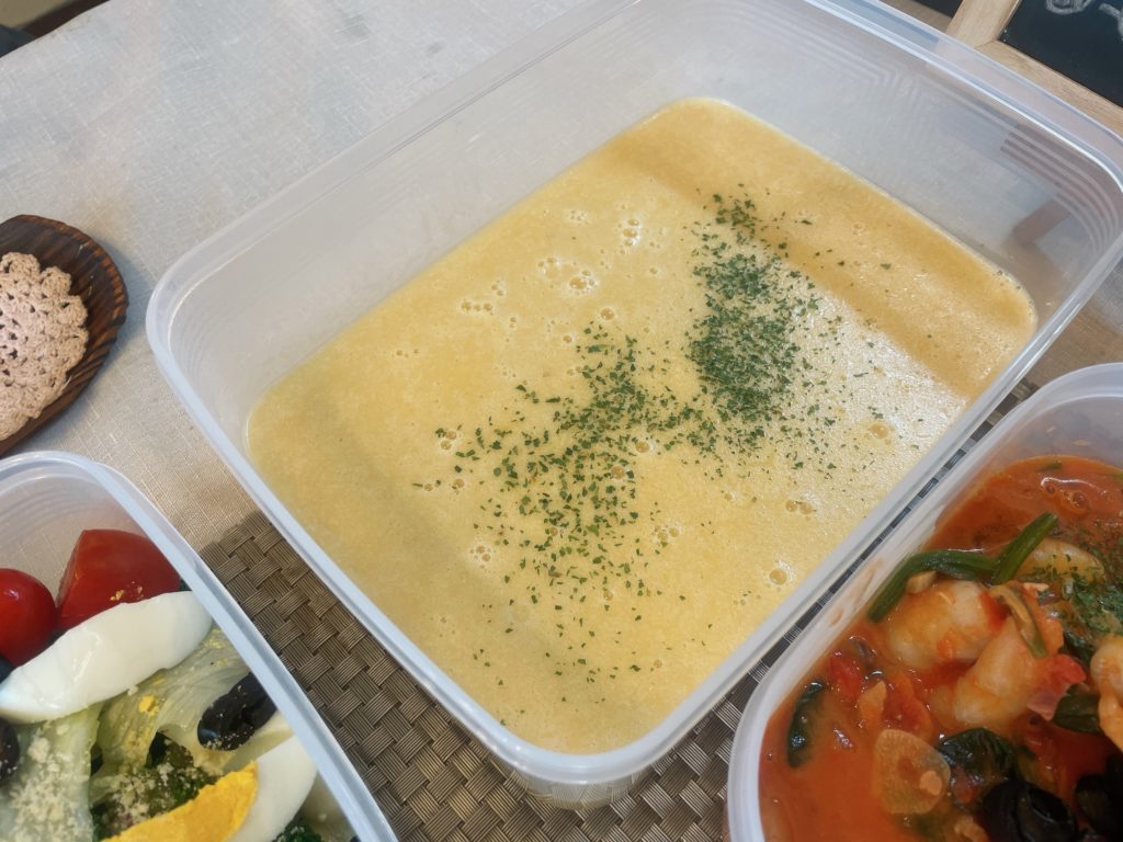料理教室マンツーマンコーンスープ