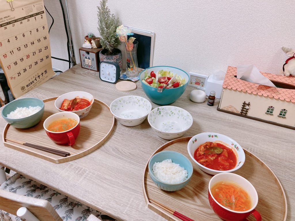 料理教室マンツーマンロールキャベツセット盛り付け