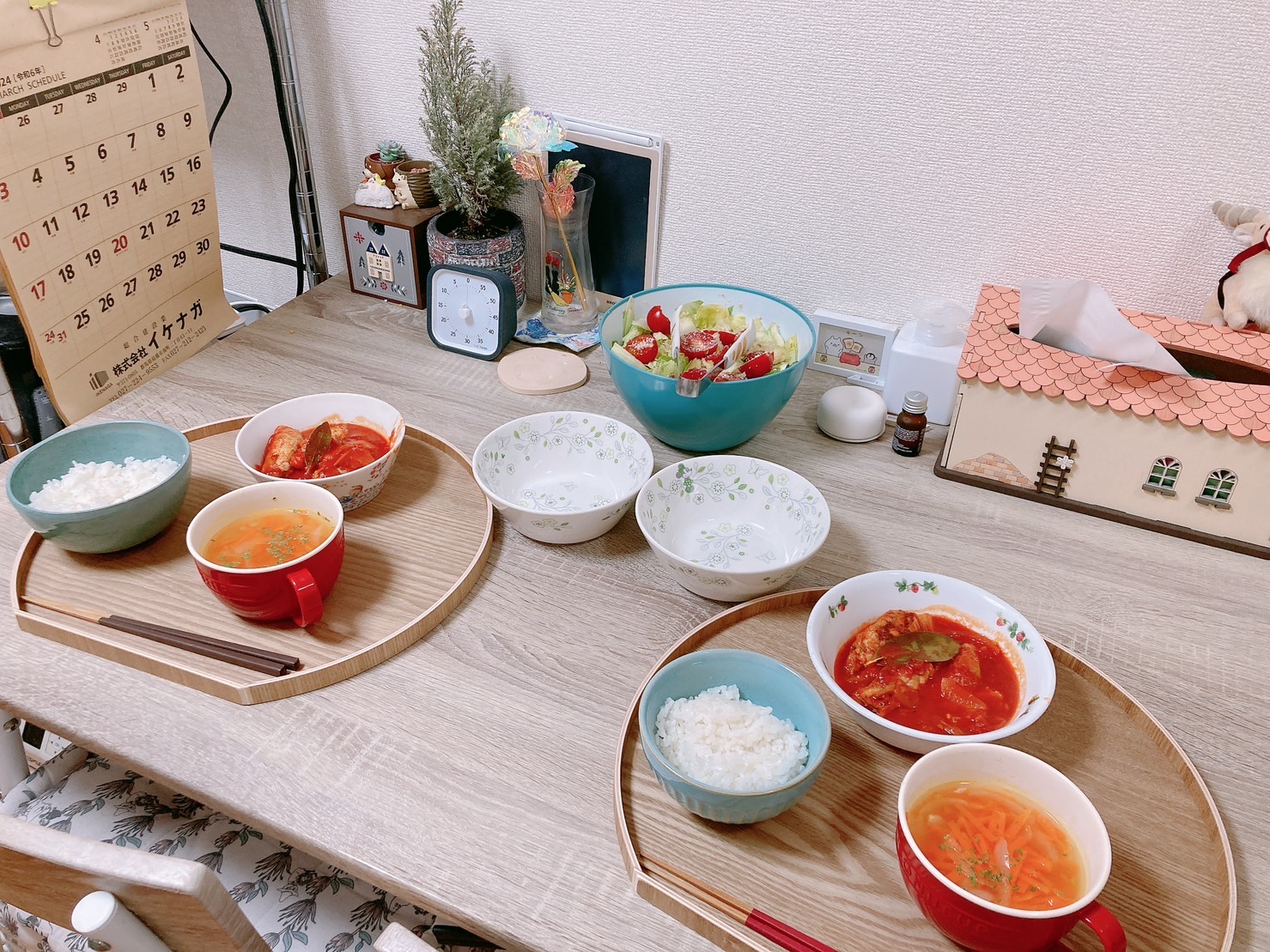 料理教室マンツーマンロールキャベツセット盛り付け