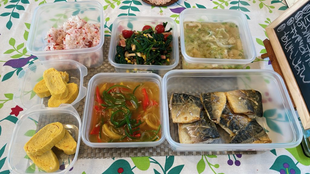 料理教室マンツーマンサバカラフル野菜あんかけセット