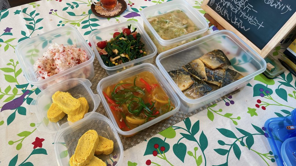 料理教室マンツーマンサバカラフル野菜あんかけセット