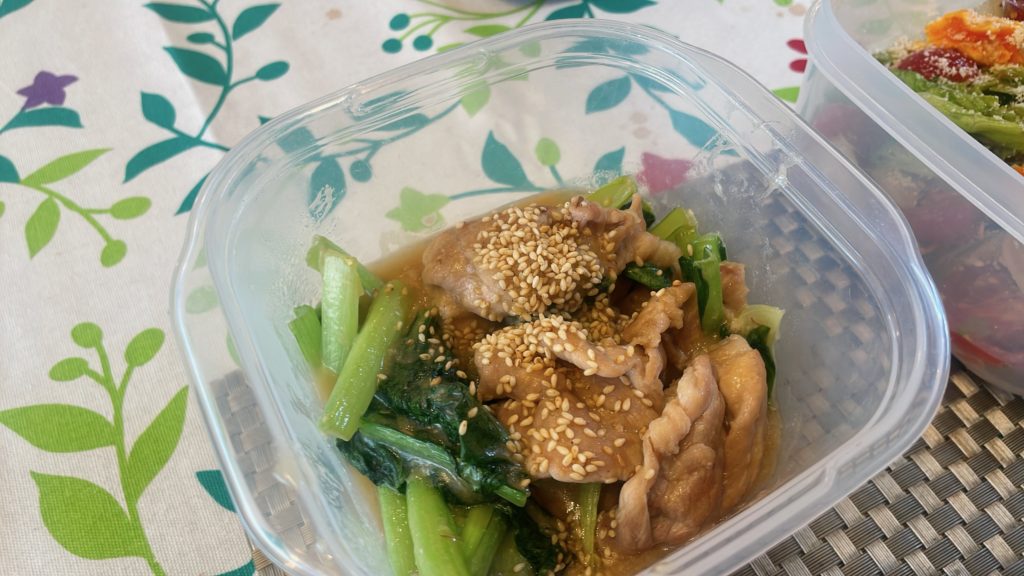 料理教室マンツーマン小松菜味噌焼き