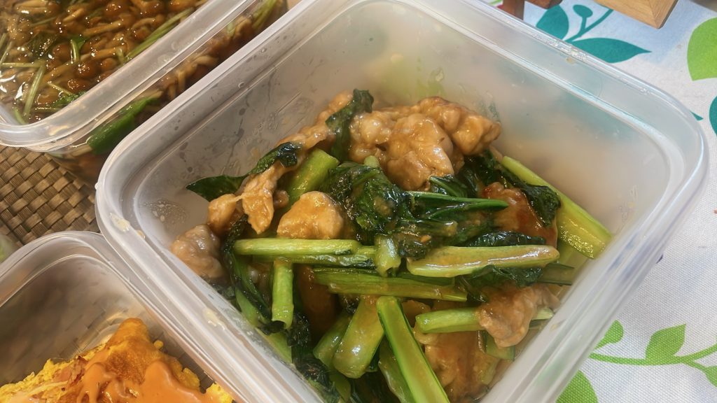 料理教室マンツーマン小松菜豚こま味噌焼き