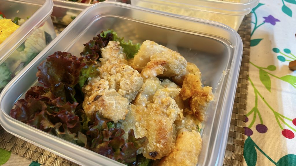 料理教室マンツーマンチキンガーリック焼き