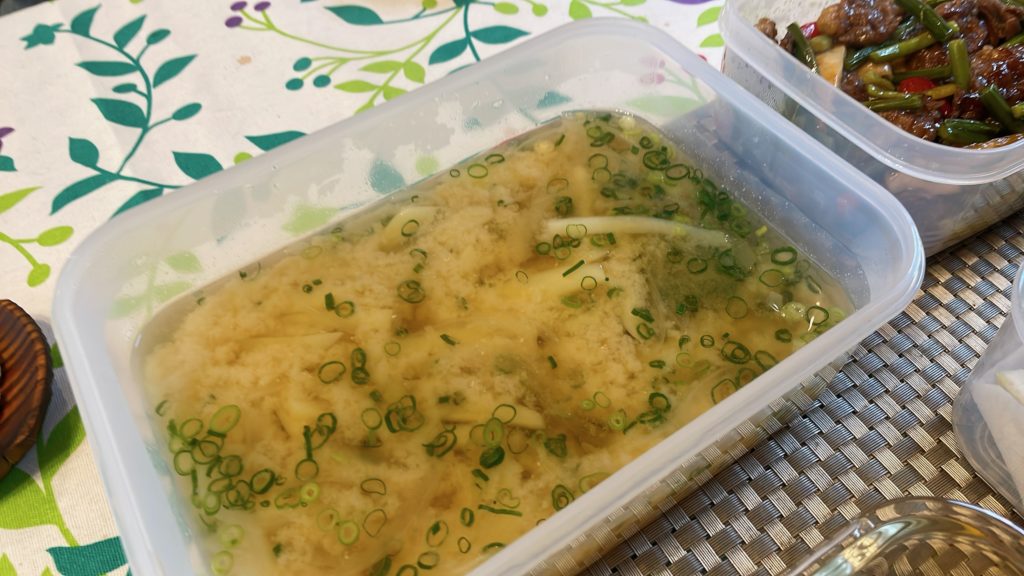 料理教室マンツーマンじゃが玉味噌汁