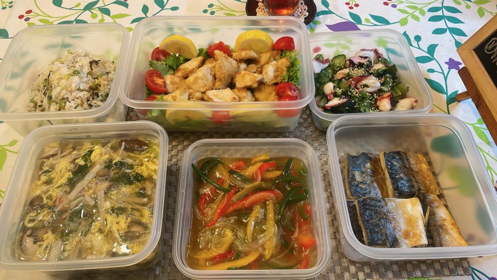 料理教室マンツーマンサバカラフル野菜あんかけセット