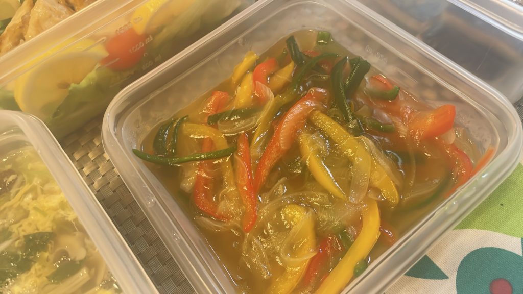 料理教室マンツーマンカラフル野菜あん