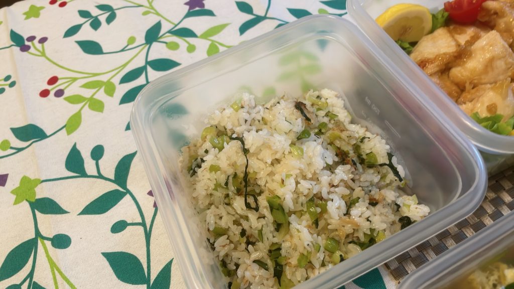 料理教室マンツーマン小松菜ごはん