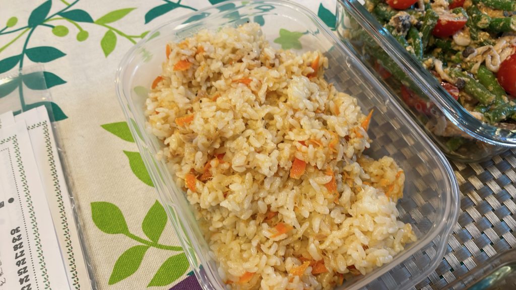 料理教室マンツーマン人参ツナマヨご飯