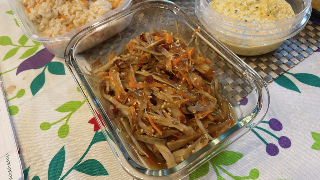 料理教室マンツーマンきんぴら