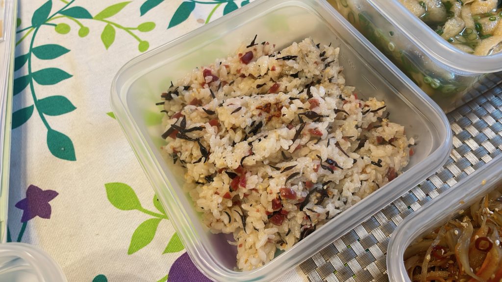 料理教室マンツーマン梅ひじきごはん