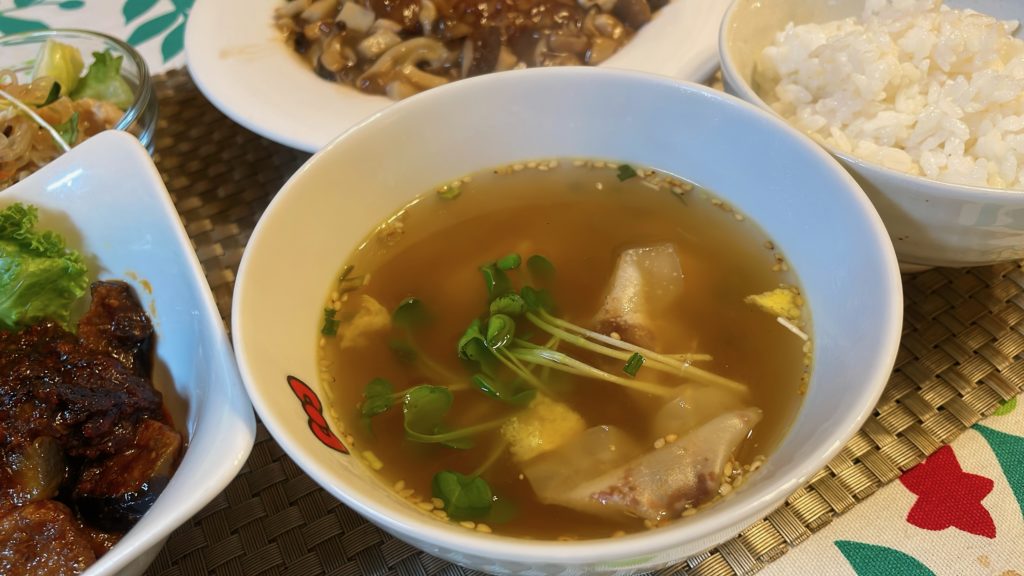 料理教室マンツーマン春雨スープ