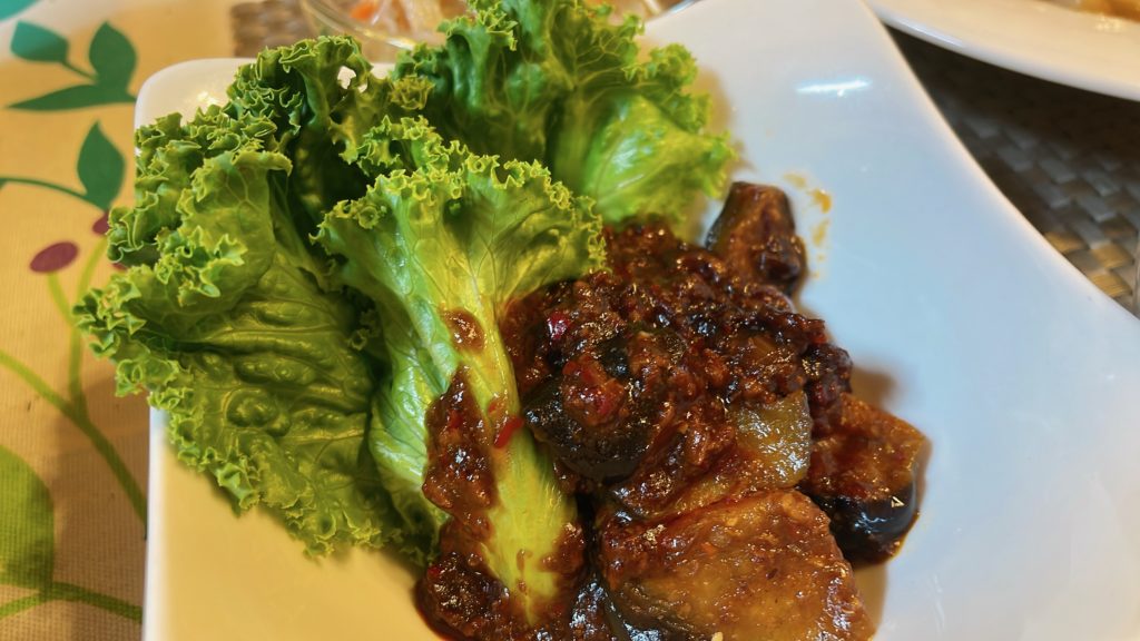 料理教室マンツーマン茄子ミンチ