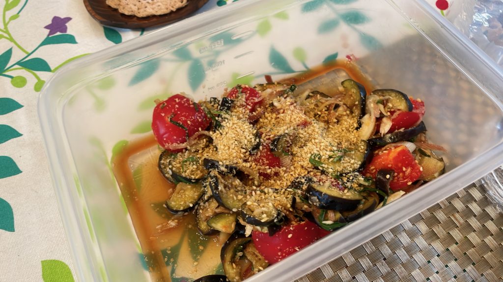 料理教室マンツーマン夏野菜付き合わせ